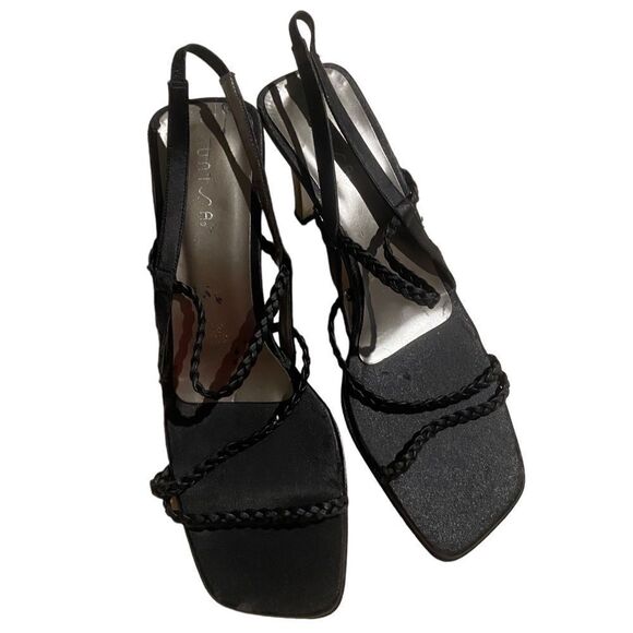 Unusable size 8.5 black heeled sandals excellent condition see pics - Picture 1 of 4